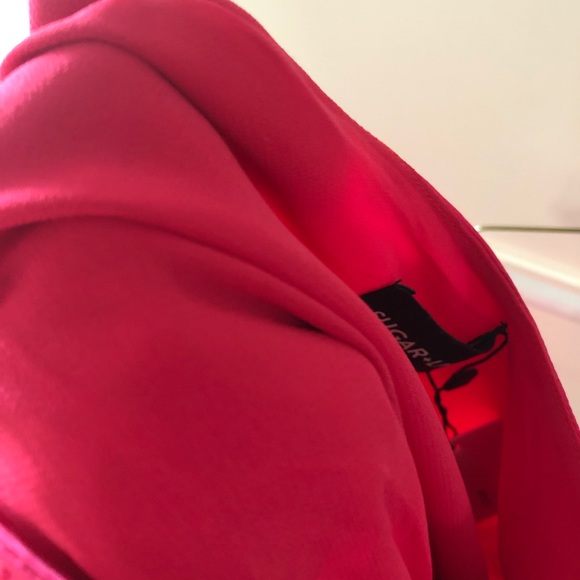 Sugar and Lips silk dress with slit for homecoming and formals. - Picture 7 of 8